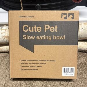 Slow eating dog bowl